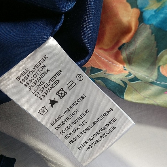 Tatyana Navy Floral Dress with Crocheted N… - Picture 11 of 11